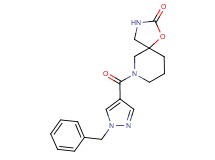 7-[(1-benzyl-1H-pyrazol-4-yl)carbonyl]-1-oxa-3,7-diazaspiro[4.5]decan-2-one