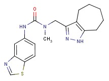 N'-1,3-benzothiazol-5-yl-N-(1,4,5,6,7,8-hexahydrocyclohepta[c]pyrazol-3-ylmethyl)-N-methylurea