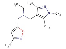 N-[(3-methylisoxazol-5-yl)methyl]-N-[(1,3,5-trimethyl-1H-pyrazol-4-yl)methyl]ethanamine
