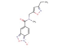 N-[(3-ethylisoxazol-5-yl)methyl]-N-methyl-2,1,3-benzoxadiazole-5-carboxamide 1-oxide