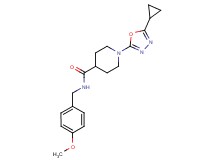 1-(5-cyclopropyl-1,3,4-oxadiazol-2-yl)-N-(4-methoxybenzyl)piperidine-4-carboxamide