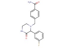 4-{[2-(3-fluorophenyl)-3-oxopiperazin-1-yl]methyl}benzamide