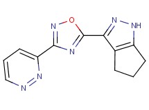 3-[3-(3-pyridazinyl)-1,2,4-oxadiazol-5-yl]-1,4,5,6-tetrahydrocyclopenta[c]pyrazole