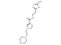 N-[2-(5-methyl-4H-1,2,4-triazol-3-yl)ethyl]-1-(2-piperazin-1-ylethyl)-1H-1,2,3-triazole-4-carboxamide