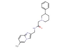 N-[(6-methylimidazo[1,2-a]pyridin-2-yl)methyl]-2-(3-phenyl-1-piperidinyl)acetamide