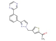 1-[4-({3-[3-(2-pyrazinyl)phenyl]-1H-pyrazol-1-yl}methyl)-2-thienyl]ethanone