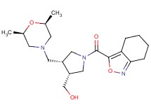 cis-4-{[(2R,6S)-2,6-dimethylmorpholin-4-yl]methyl}-1-(4,5,6,7-tetrahydro-2,1-benzisoxazol-3-ylcarbonyl)pyrrolidin-3-yl]methanol