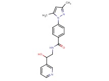 4-(3,5-dimethyl-1H-pyrazol-1-yl)-N-[2-hydroxy-2-(3-pyridinyl)ethyl]benzamide