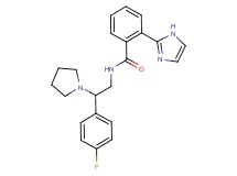 N-[2-(4-fluorophenyl)-2-pyrrolidin-1-ylethyl]-2-(1H-imidazol-2-yl)benzamide