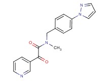 N-methyl-2-oxo-N-[4-(1H-pyrazol-1-yl)benzyl]-2-pyridin-3-ylacetamide