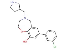 7-(3-chlorophenyl)-4-(3-pyrrolidinylmethyl)-2,3,4,5-tetrahydro-1,4-benzoxazepin-9-ol dihydrochloride