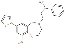 4-(3-phenylbutyl)-7-(2-thienyl)-2,3,4,5-tetrahydro-1,4-benzoxazepin-9-ol