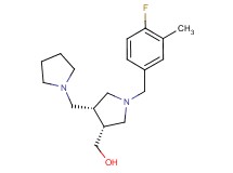 [(3R*,4R*)-1-(4-fluoro-3-methylbenzyl)-4-(pyrrolidin-1-ylmethyl)pyrrolidin-3-yl]methanol