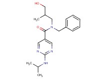 N-benzyl-N-(3-hydroxy-2-methylpropyl)-2-(isopropylamino)pyrimidine-5-carboxamide