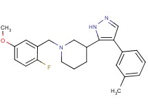 1-(2-fluoro-5-methoxybenzyl)-3-[4-(3-methylphenyl)-1H-pyrazol-5-yl]piperidine