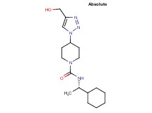 N-[(1S)-1-cyclohexylethyl]-4-[4-(hydroxymethyl)-1H-1,2,3-triazol-1-yl]-1-piperidinecarboxamide