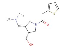 [(3R*,4R*)-4-[(dimethylamino)methyl]-1-(2-thienylacetyl)pyrrolidin-3-yl]methanol