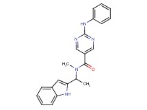 2-anilino-N-[1-(1H-indol-2-yl)ethyl]-N-methylpyrimidine-5-carboxamide