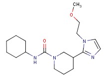 N-cyclohexyl-3-[1-(2-methoxyethyl)-1H-imidazol-2-yl]-1-piperidinecarboxamide