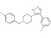 1-(4-fluorobenzyl)-4-[4-(3-fluorophenyl)-1H-pyrazol-5-yl]piperidine