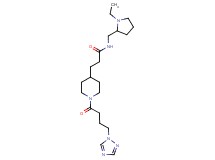 N-[(1-ethyl-2-pyrrolidinyl)methyl]-3-{1-[4-(1H-1,2,4-triazol-1-yl)butanoyl]-4-piperidinyl}propanamide