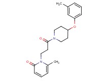 6-methyl-1-{3-[4-(3-methylphenoxy)-1-piperidinyl]-3-oxopropyl}-2(1H)-pyridinone
