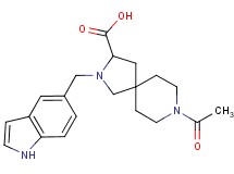 8-acetyl-2-(1H-indol-5-ylmethyl)-2,8-diazaspiro[4.5]decane-3-carboxylic acid
