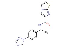 N-{1-[4-(1H-1,2,4-triazol-1-yl)phenyl]ethyl}imidazo[2,1-b][1,3]thiazole-6-carboxamide
