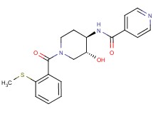 N-{(3R*,4R*)-3-hydroxy-1-[2-(methylthio)benzoyl]piperidin-4-yl}isonicotinamide