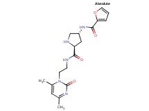 (2S,4R)-N-[2-(4,6-dimethyl-2-oxopyrimidin-1(2H)-yl)ethyl]-4-(2-furoylamino)pyrrolidine-2-carboxamide