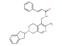 (2E)-N-{[7-(2,3-dihydro-1H-inden-2-yl)-3-methyl-5,6,7,8-tetrahydro-2,7-naphthyridin-4-yl]methyl}-3-phenylacrylamide