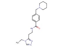 N-[2-(4-ethyl-4H-1,2,4-triazol-3-yl)ethyl]-4-(1-piperidinylmethyl)benzamide