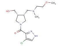 ((3R*,4R*)-1-[(4-chloro-1H-pyrazol-3-yl)carbonyl]-4-{[(2-methoxyethyl)(methyl)amino]methyl}-3-pyrrolidinyl)methanol