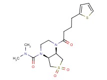 (4aR*,7aS*)-N,N-dimethyl-4-[4-(2-thienyl)butanoyl]hexahydrothieno[3,4-b]pyrazine-1(2H)-carboxamide 6,6-dioxide