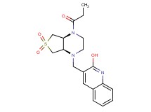 3-{[rel-(4aS,7aR)-6,6-dioxido-4-propionylhexahydrothieno[3,4-b]pyrazin-1(2H)-yl]methyl}-2-quinolinol