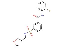 N-(2-fluorophenyl)-3-{[(tetrahydrofuran-3-ylmethyl)amino]sulfonyl}benzamide