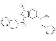 3-(3,4-dihydro-2(1H)-isoquinolinylcarbonyl)-N,1-dimethyl-N-(2-thienylmethyl)-4,5,6,7-tetrahydro-1H-indazol-5-amine
