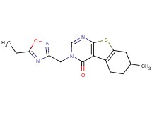 3-[(5-ethyl-1,2,4-oxadiazol-3-yl)methyl]-7-methyl-5,6,7,8-tetrahydro[1]benzothieno[2,3-d]pyrimidin-4(3H)-one