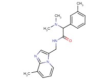2-(dimethylamino)-N-[(8-methylimidazo[1,2-a]pyridin-3-yl)methyl]-2-(3-methylphenyl)acetamide
