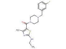 N-ethyl-5-{[4-(3-fluorobenzyl)-1-piperazinyl]carbonyl}-4-methyl-1,3-thiazol-2-amine