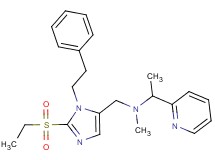 N-{[2-(ethylsulfonyl)-1-(2-phenylethyl)-1H-imidazol-5-yl]methyl}-N-methyl-1-(2-pyridinyl)ethanamine