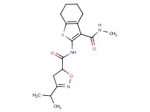 3-isopropyl-N-{3-[(methylamino)carbonyl]-4,5,6,7-tetrahydro-1-benzothien-2-yl}-4,5-dihydroisoxazole-5-carboxamide