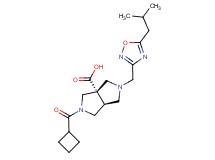 (3aS*,6aS*)-2-(cyclobutylcarbonyl)-5-[(5-isobutyl-1,2,4-oxadiazol-3-yl)methyl]hexahydropyrrolo[3,4-c]pyrrole-3a(1H)-carboxylic acid