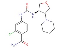 2-chloro-4-[({[(3R*,4R*)-4-piperidin-1-yltetrahydrofuran-3-yl]amino}carbonyl)amino]benzamide