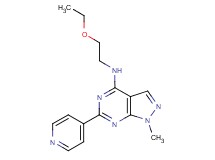 N-(2-ethoxyethyl)-1-methyl-6-(4-pyridinyl)-1H-pyrazolo[3,4-d]pyrimidin-4-amine