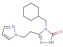 4-(cyclohexylmethyl)-5-[2-(1H-pyrazol-1-yl)ethyl]-2,4-dihydro-3H-1,2,4-triazol-3-one