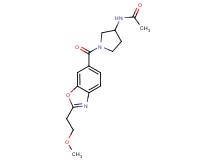 N-(1-{[2-(2-methoxyethyl)-1,3-benzoxazol-6-yl]carbonyl}pyrrolidin-3-yl)acetamide