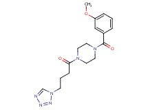 1-(3-methoxybenzoyl)-4-[4-(1H-tetrazol-1-yl)butanoyl]piperazine