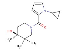 (4S*)-1-[(1-cyclopropyl-1H-pyrrol-2-yl)carbonyl]-3,3,4-trimethylpiperidin-4-ol
