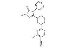 4-amino-2-[3-(1-methyl-5-oxo-4-phenyl-4,5-dihydro-1H-1,2,4-triazol-3-yl)piperidin-1-yl]pyrimidine-5-carbonitrile